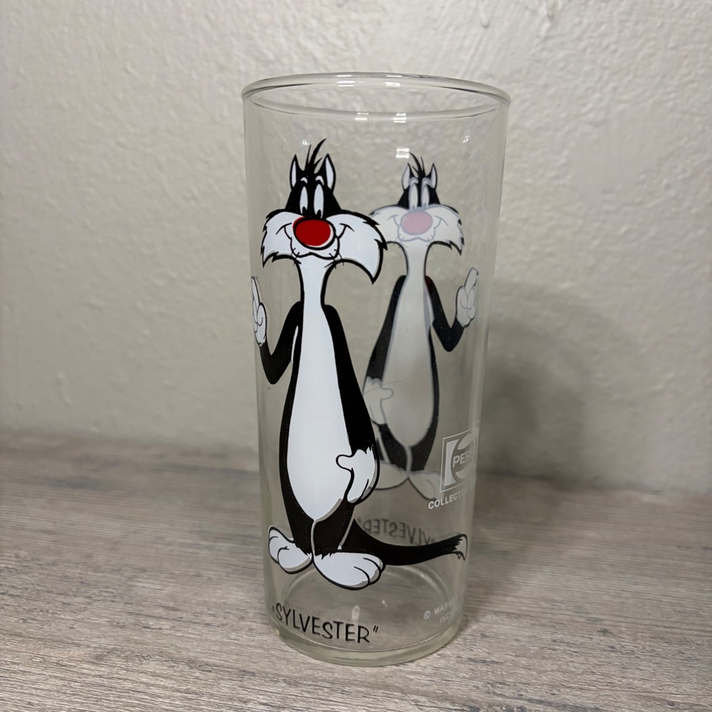 Vintage 1973 Sylvester the Cat Pepsi Collector Series Glass Looney Tunes WB